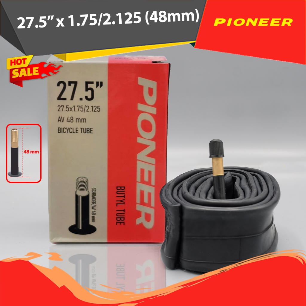 ยางในจักรยาน PC ขนาด 27.5   x 1.75/2.125  จุ๊บใหญ่ 48 MM เนื้อยางแบบบิวทิว เก็บลมได้ดีเยี่ยม