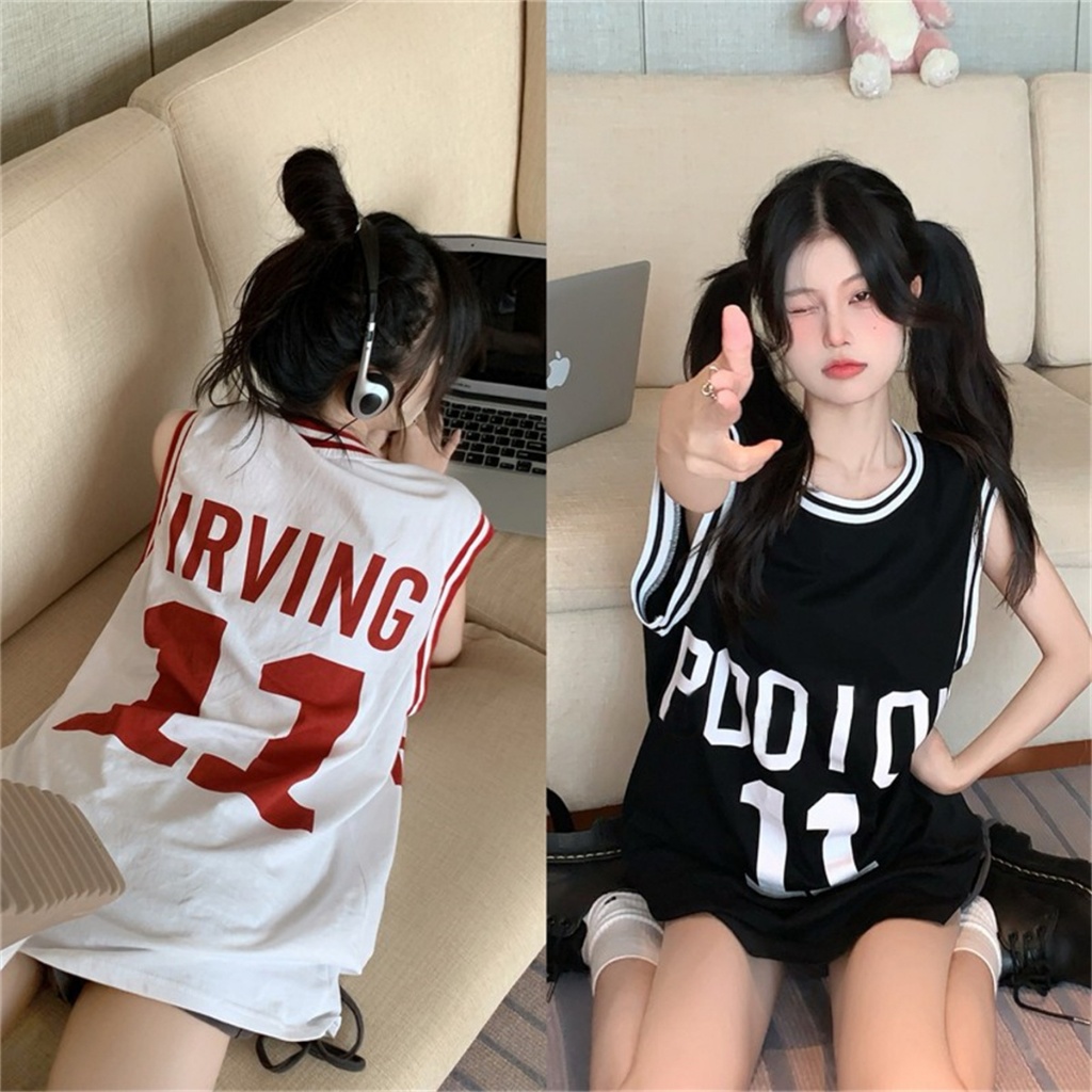 fashiongirl1688 มาแรงหลุดโค๊ง เสื้อกล้ามออกแนวสายกีฬา ลายตัวเลขอักษร สุดน่ารักเนื้อผ้าใสสบายไม่ร้อน