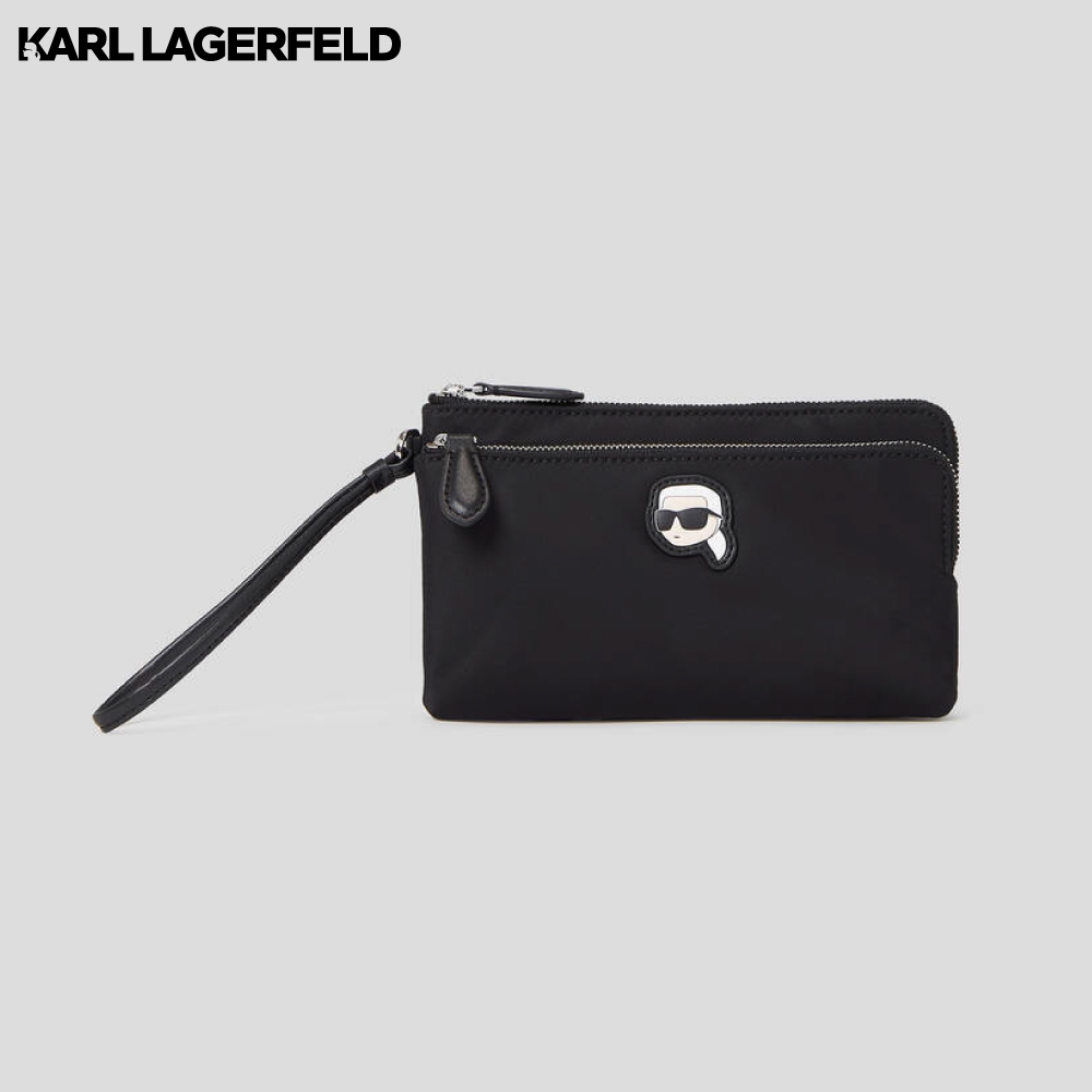 Karl Lagerfeld - K/IKONIK NYLON DOUBLE POUCH กระเป๋าใส่บัตร / กระเป๋าสตางค์