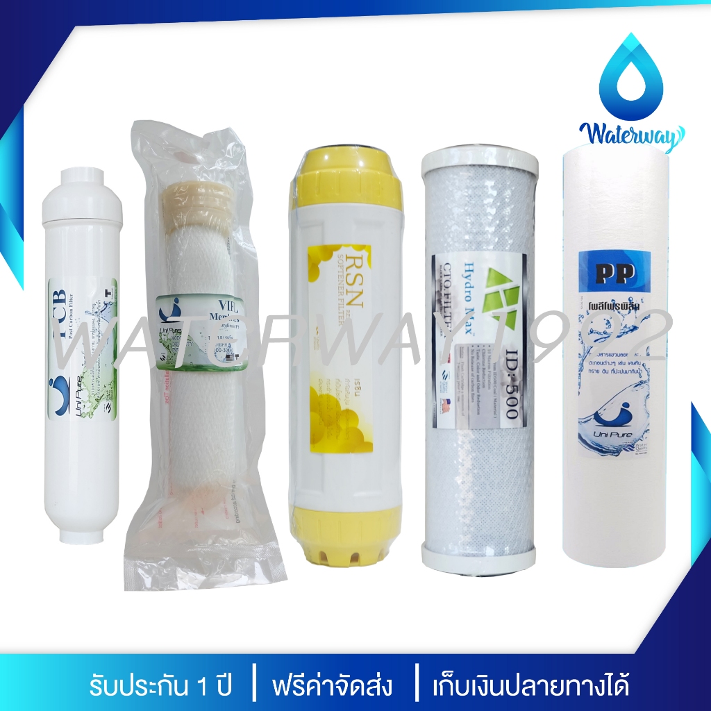 UNI PURE ไส้กรองน้ำดื่ม 5 ขั้นตอน ระบบ UF รุ่น Vifil Membrane ความละเอียด 0.01 ไมครอน คุณภาดดี