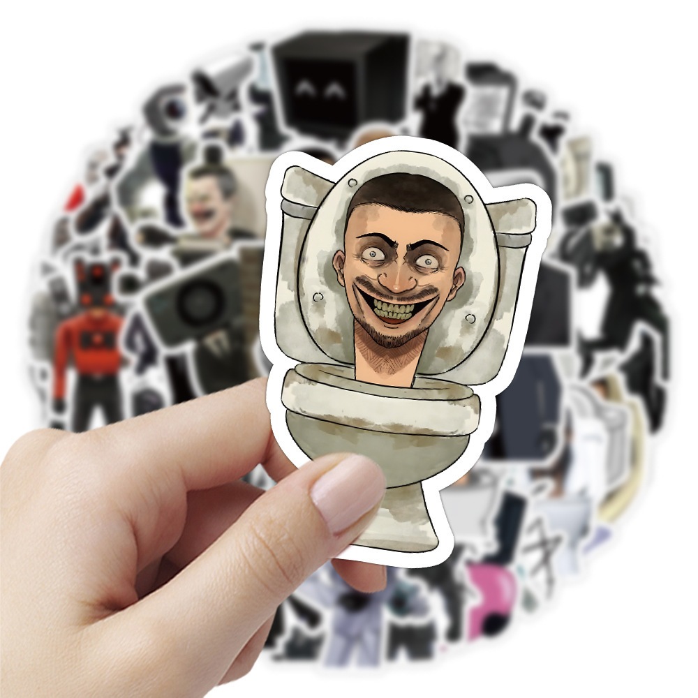 💥พร้อมส่ง💥Camping New Travel skibidi toilet sticker game สติกเกอร์กันน้ำรูปแบบที่แตกต่างกัน 50ชิ้น