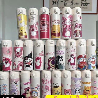 ขวดน้ำสแตนเลส กระบอกน้ำเก็บความร้อน เก็บความเย็น 420ML ลายการ์ตูนน่ารักๆ 420