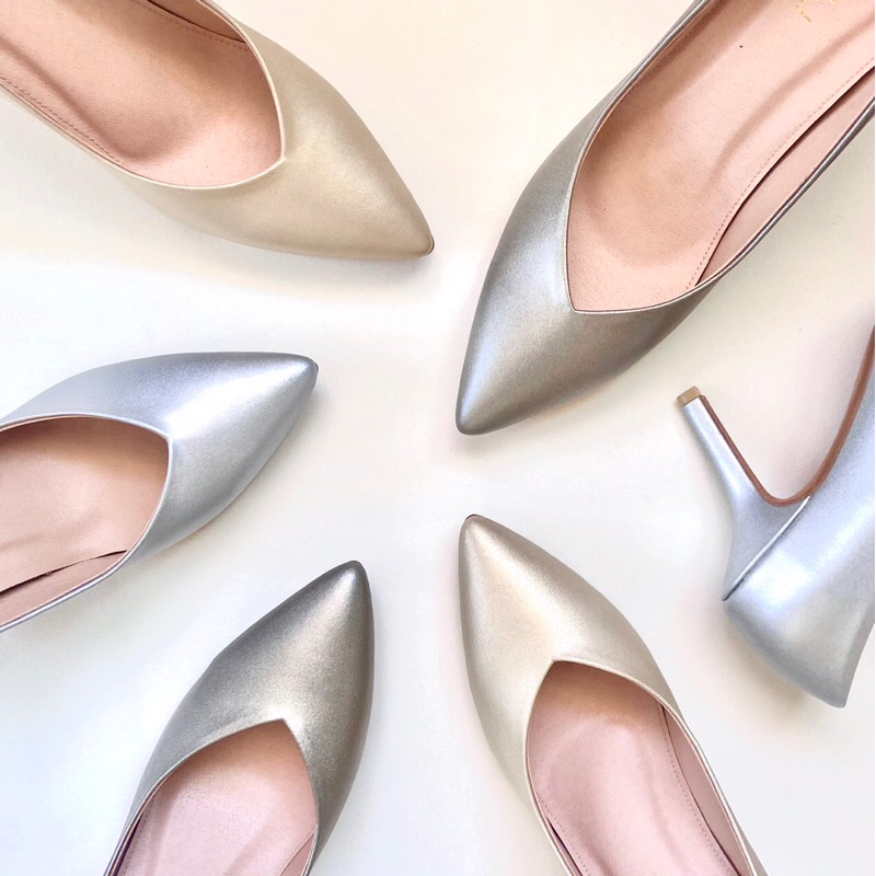 LALANTA ANN PLATINUM รองเท้าส้นสูง 3 นิ้ว