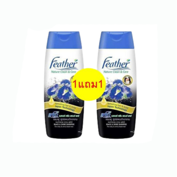 1+1 แฟซ่าแชมพู Feather Nature Clean&Care 340มล+340มล.