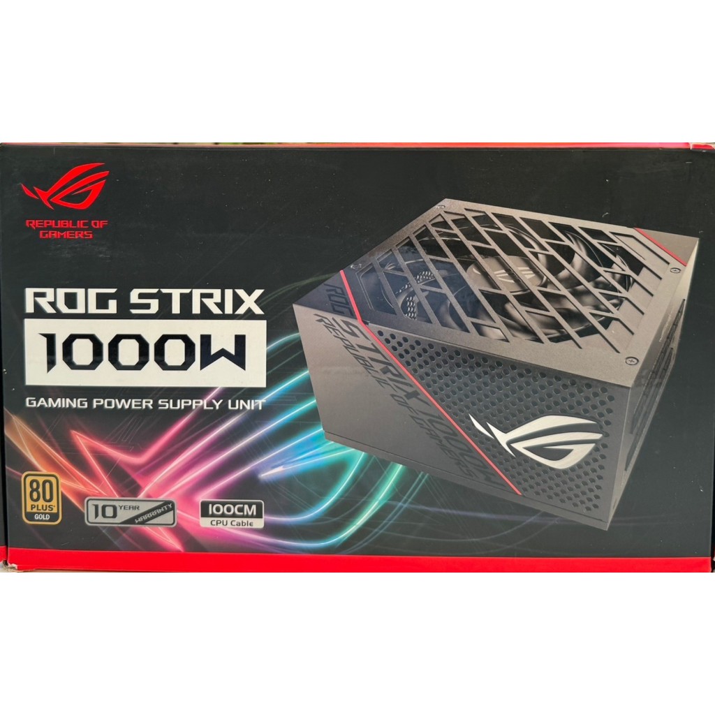 POWER SUPPLY (อุปกรณ์จ่ายไฟ) ASUS ROG STRIX 1000G - 1000W 80 PLUS GOLD (BLACK) มือสอง ประกันไทย