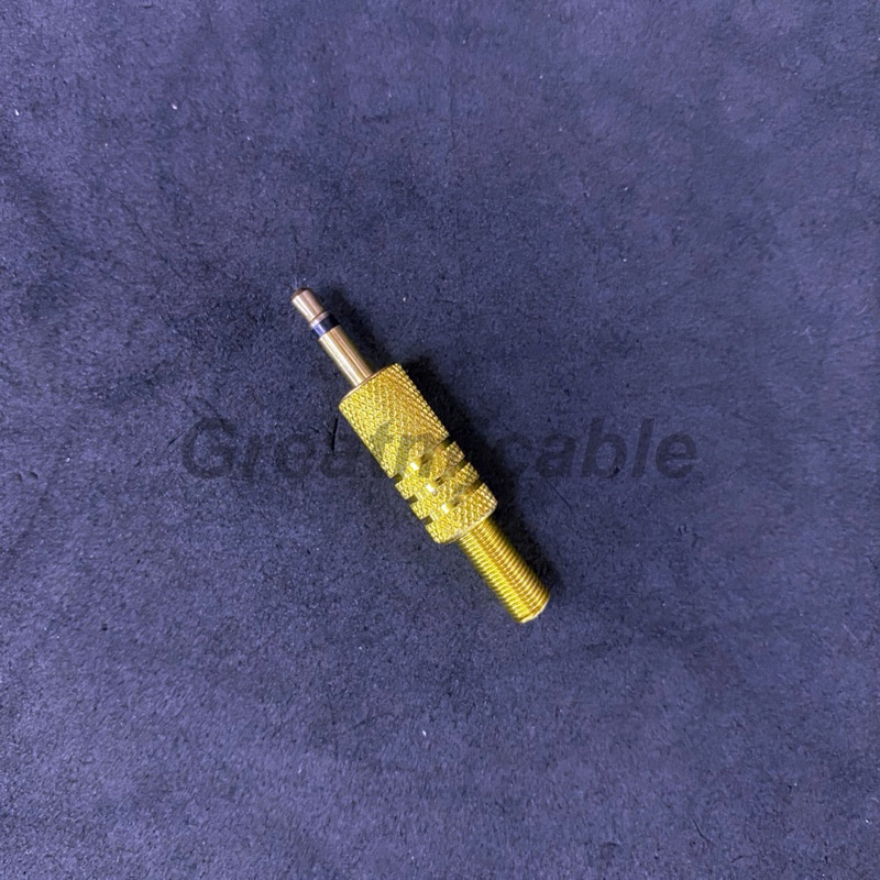 หัวแจ็คโมโน 3.5mm รุ่นทองท้ายสปริง AUX TRS TR MONO เข้าสายสัญญาณ
