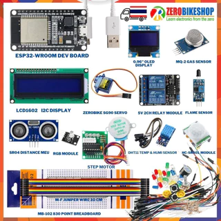 ชุดเรียนรู้ ESP32 ESP-32S IOT Development Board internet of things พร้อมอุปกรณ์เสริม by ZEROBIKE