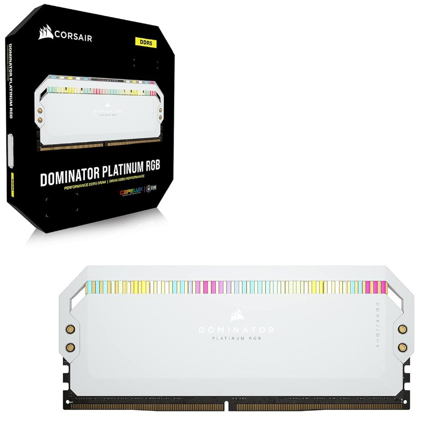 CORSAIR Dominator Platinum White RGB DDR5 64GB (32GBx2) 5600MHz