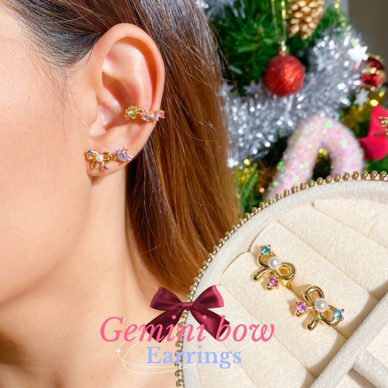 Thelucy Gemini bow earrings ✨🎄💖