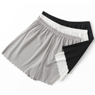 C-01 กางเกงซับในสีพื้น ขอบหยัก ผ้าบาง ใส่สบาย ใส่นอน พร้อมส่…