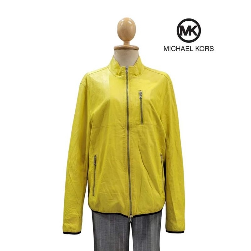 Michael Kors Genuine Leather Biker Jacket