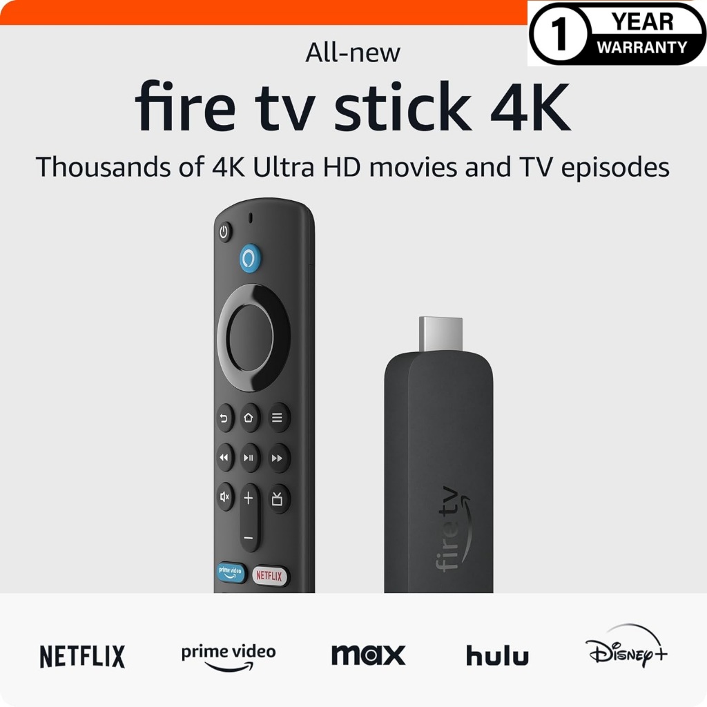 All-new Amazon Fire TV Stick 4K streaming device, includes support for Wi-Fi 6, Dolby Vision/Atmos, 