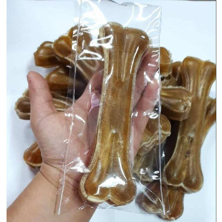 ขนมขัดฟันสุนัขกระดูกอัดหนังธรรมชาติขนาด6นิ้ว