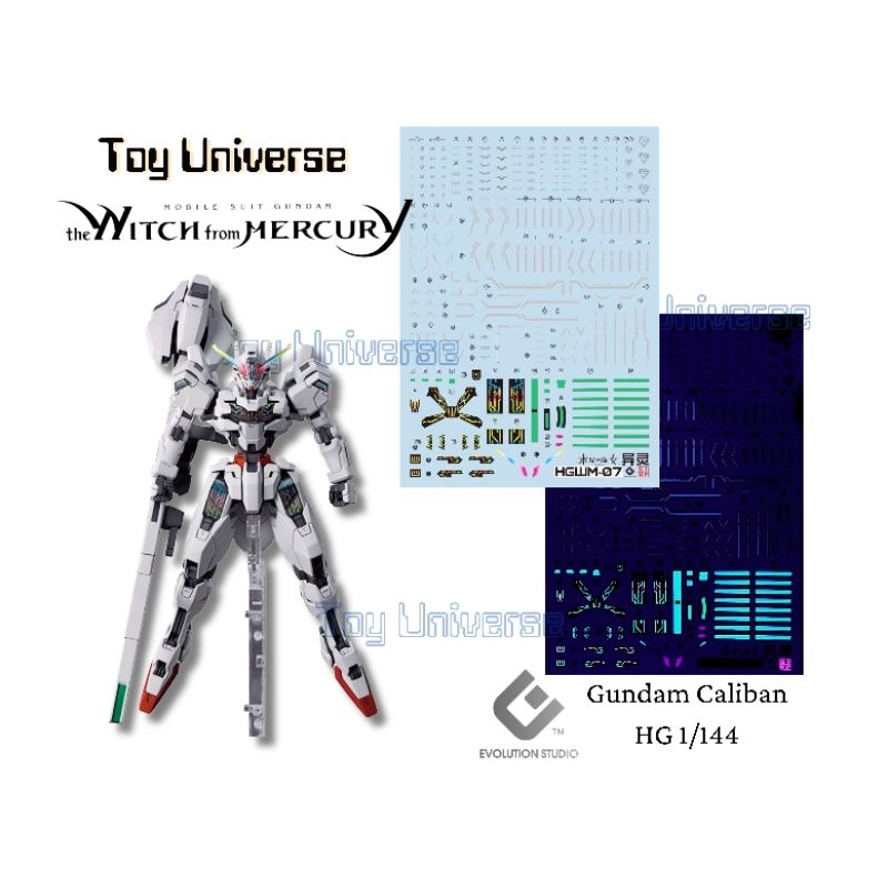 🟢⚪️พร้อมส่ง HG 1/144 Caliban Gundam EVO ดีแคลน้ำ แบล็คไลท์⚪️🟢
