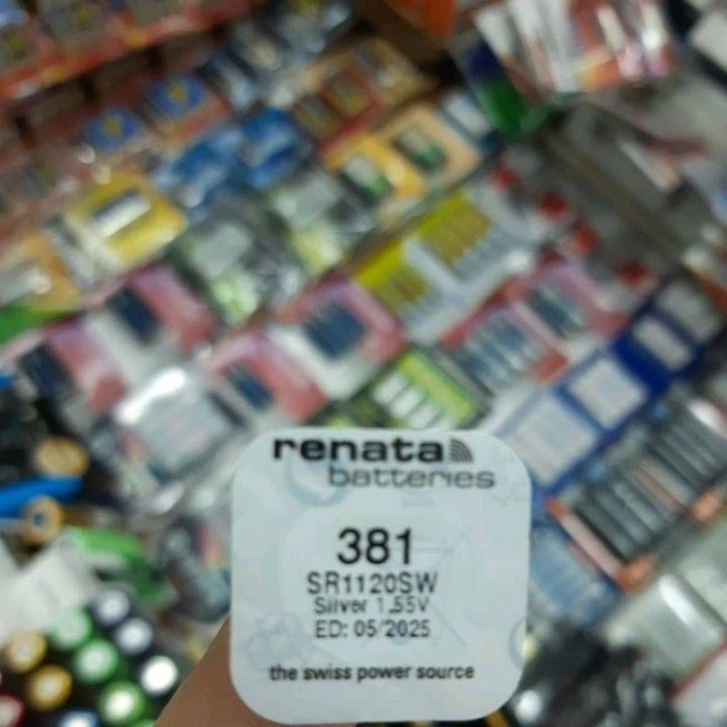 ถ่านนาฬิกา Renata 381, SR1120SW 1.55V 1ก้อน Made in Switzerland ของใหม่ ของแท้
