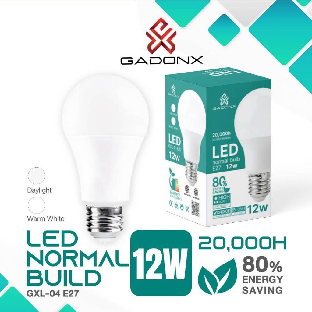 หลอดไฟ LED BULB GADONX # GXL-04 E27 (12W)/Warm white
