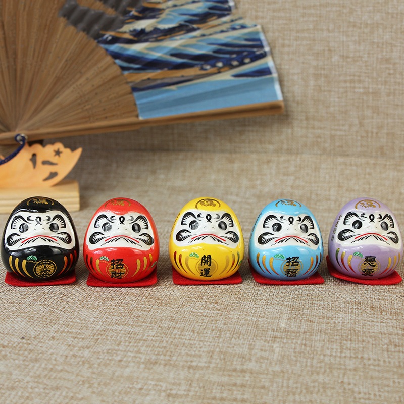 แมวกวัก ดารุมะ “ชุด 5 ตัว” Daruma ตุ๊กตามงคลขอพรให้สมหวัง โชคดี ค้าขาย เฮงเฮง ร่ำรวย กระปุกออมสินนำโชค แม่ค้า ออนไลน์