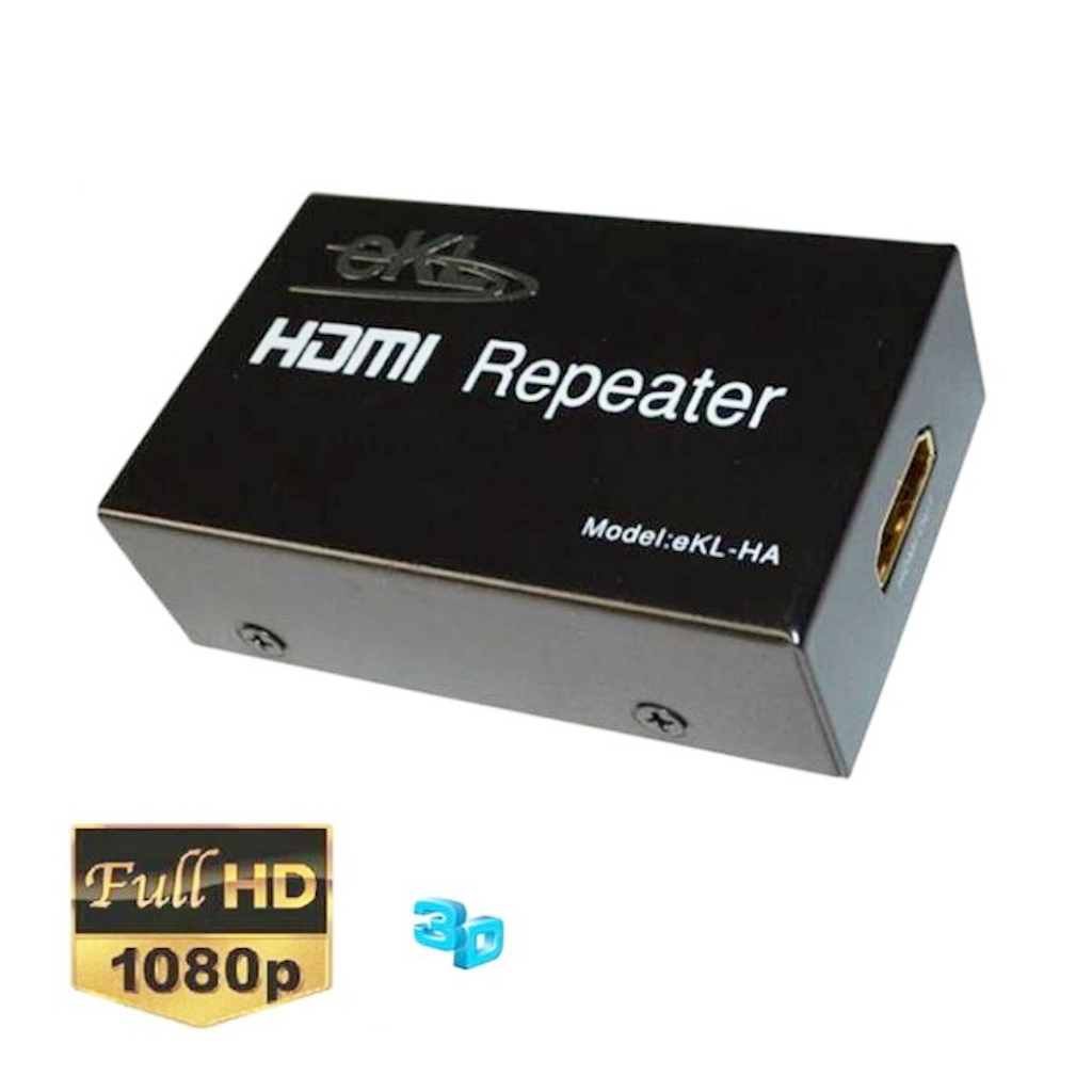 ekl HDMI Repeater 50M ต่อกลาง ขยายสัญญาณ สาย HDMI 2เส้น