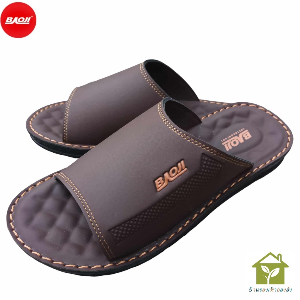 รองเท้าแตะสวมหนังชาย BAOJI แท้ รุ่น PM106 Size 39-44