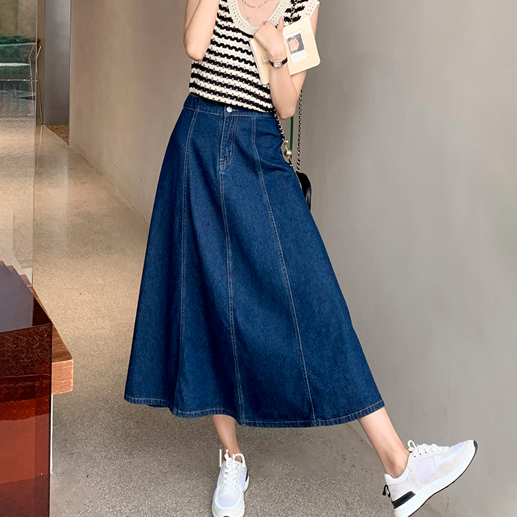 Beautified กระโปรงยีนส์สาวอวบ เอวยางยืด กระโปรงสาวอวบV41 - รูปที่ 6