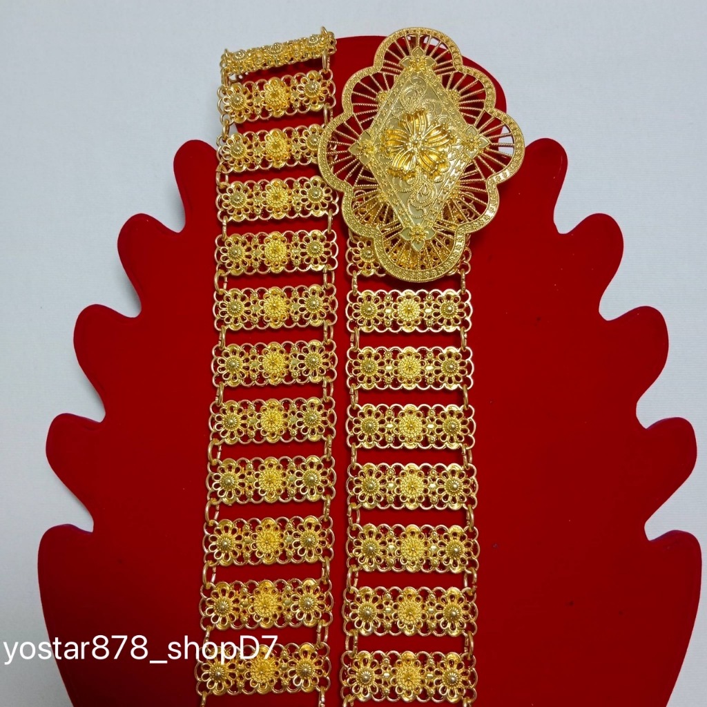 เข็มขัดทอง เส้นใหญ่ ตกแต่งเจ้าสาว เจ้านาง ตกแต่งชุดไทย ออกงานต่าง ๆ มีหลายแบบให้เลือก สินค้าพร้อมจัดส่งจากประเทศไทย