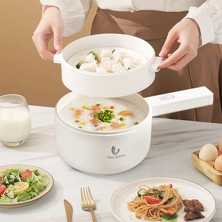 HAN RIVER 2L หม้อไฟฟ้า อเนกประสงค์ 900W ไม่ติดหม้อ ควบคุมอุณหภูมิได้ 2 ปุ่ม กระทะไฟฟ้า DZG05