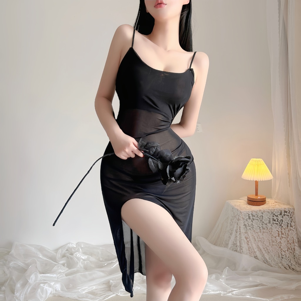 PolarNight ซีทรู ชุดนอนเซ็กซี่ ชุดนอน ผู้หญิง เซ๊กซี่  บางและระบายอากาศได้ดี พร้อมส่งจากไทย（H1145)