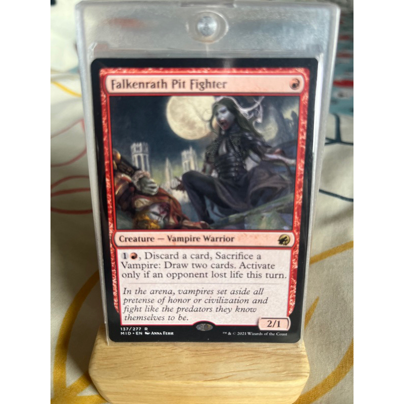 การ์ด MTG Falkenrath Pit Fighter Red Magic the gathering EDH รุ่น MID สภาพ Nm