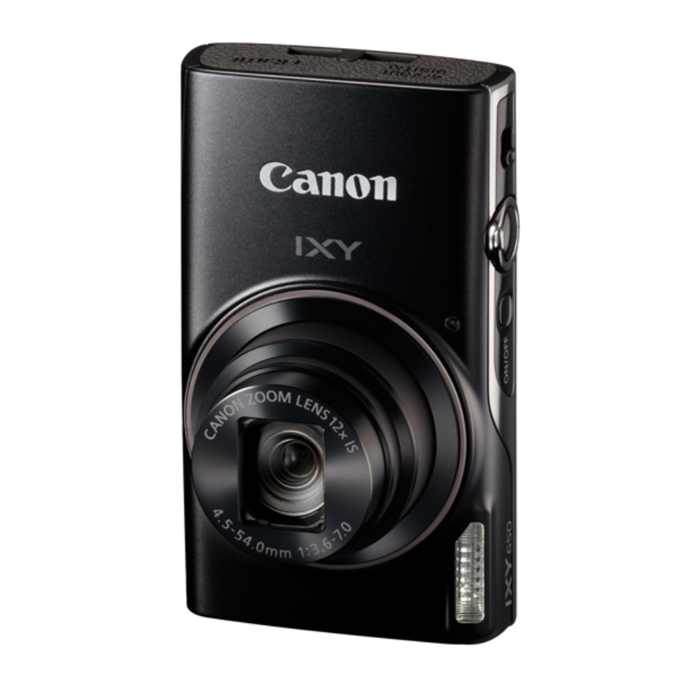 กล้องดิจิตอล Canon Compact Ixy 650 สีดํา ซูมออปติคอล 12x / เปิดใช้งาน Wi-Fi
