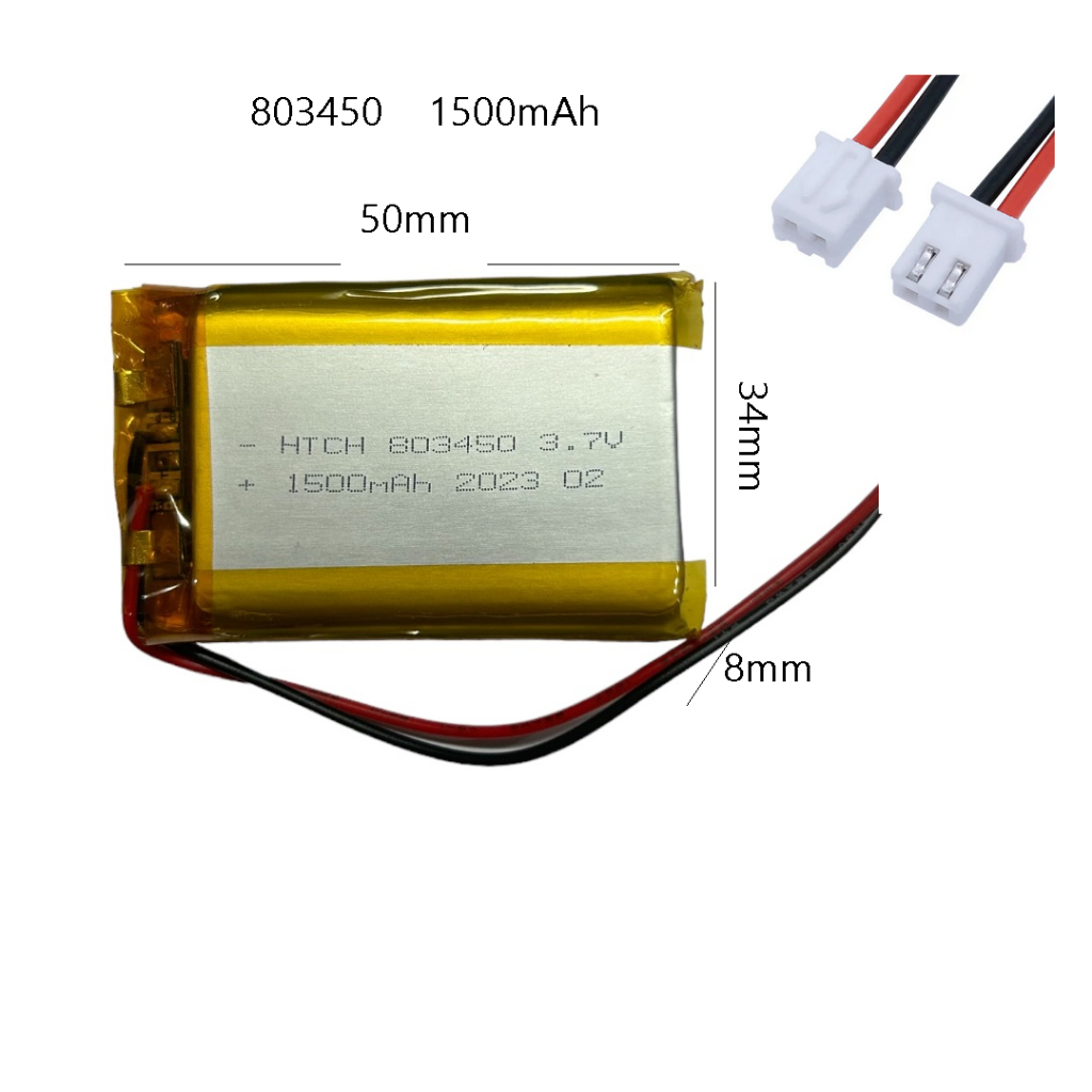 Battery 803450 1500mAh 3.7V เข้าหัว xh2.54 แบตเตอรี่ สำหรับ MP3 mp4 กล้องติดรถยนต์