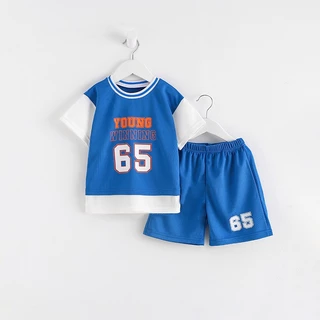 ชุดบาสเด็ก ชุดกีฬาเด็ก เสื้อผ้าเด็ก อายุ 6 เดือน - 6 ปี ผ้าระบายอากาศดี