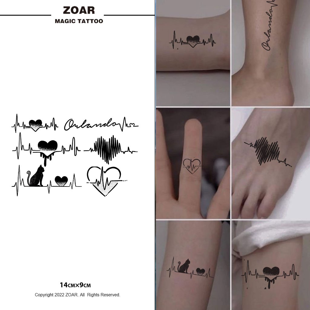 ZOAR พร้อมส่ง A031 Magic tattoo รูปแบบคนดังทางอินเทอร์เน็ตยอดนิยมของผู้ชาย สติ๊กเกอร์รอยสักสมุนไพร