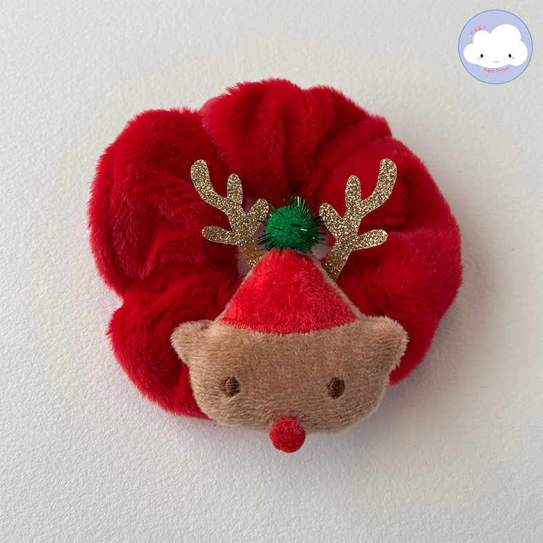 โดนัทมัดผมคริสต์มาส กวางเรนเดียร์ | Festive Rudolf hair scrunchie