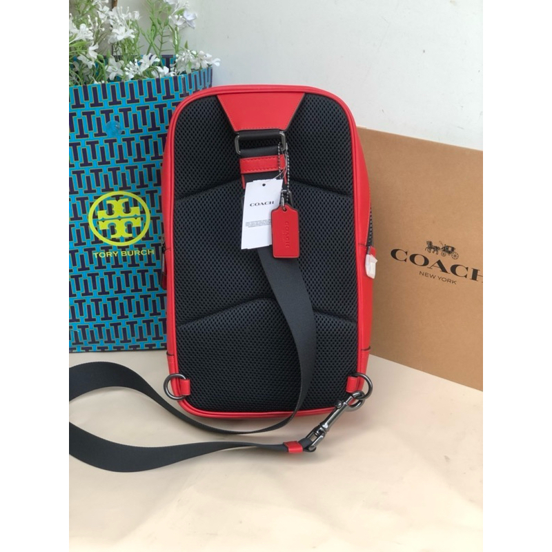 💚แท้💯 พร้อมส่ง💚 CE522 Coach Westway Pack In Colorblock Signature Canvas With Coach Patch