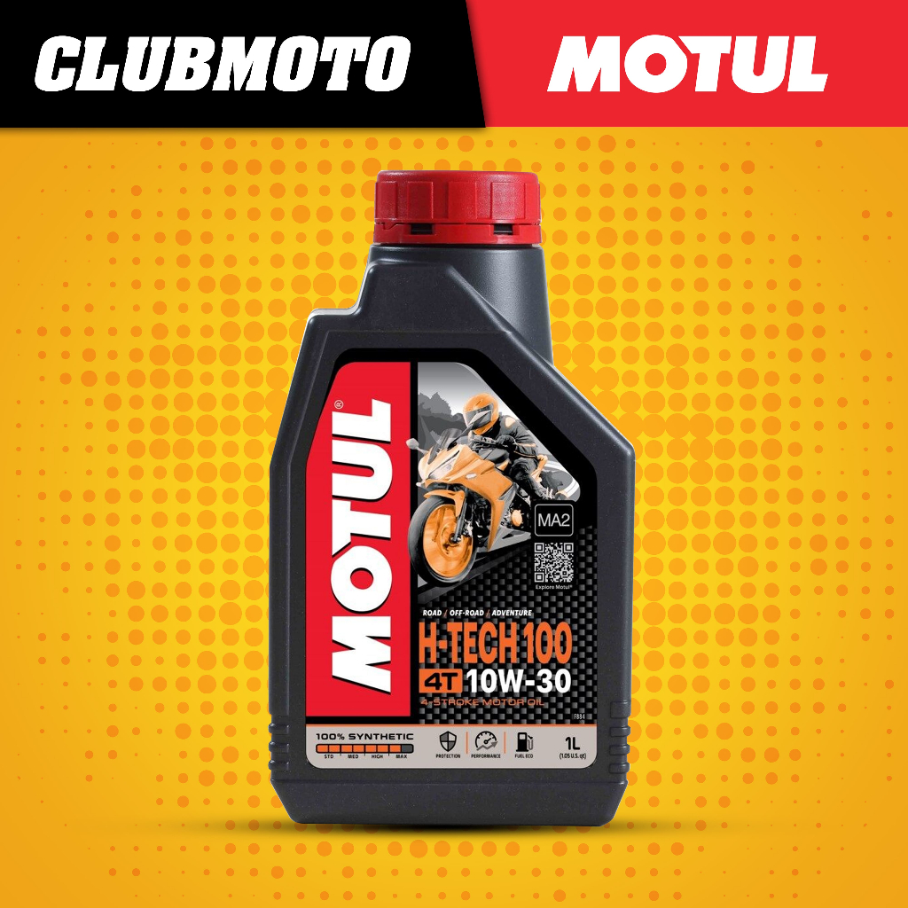 น้ำมันเครื่อง MOTUL H-TECH 100 4T 10W30,10W40,10W50 ขนาด 1 ลิตร น้ำมันเครื่องสังเคราะห์ 100% มอเตอร์ไซค์ โมตุล