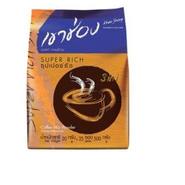 เขาช่อง ซุปเปอร์ริช 3in1 15gต่อซอง ยกแพ็ค 25ซอง 100ซองกาแฟปรุงสำเร็จ ชนิดผง++Khaosong SuperRich 20g+