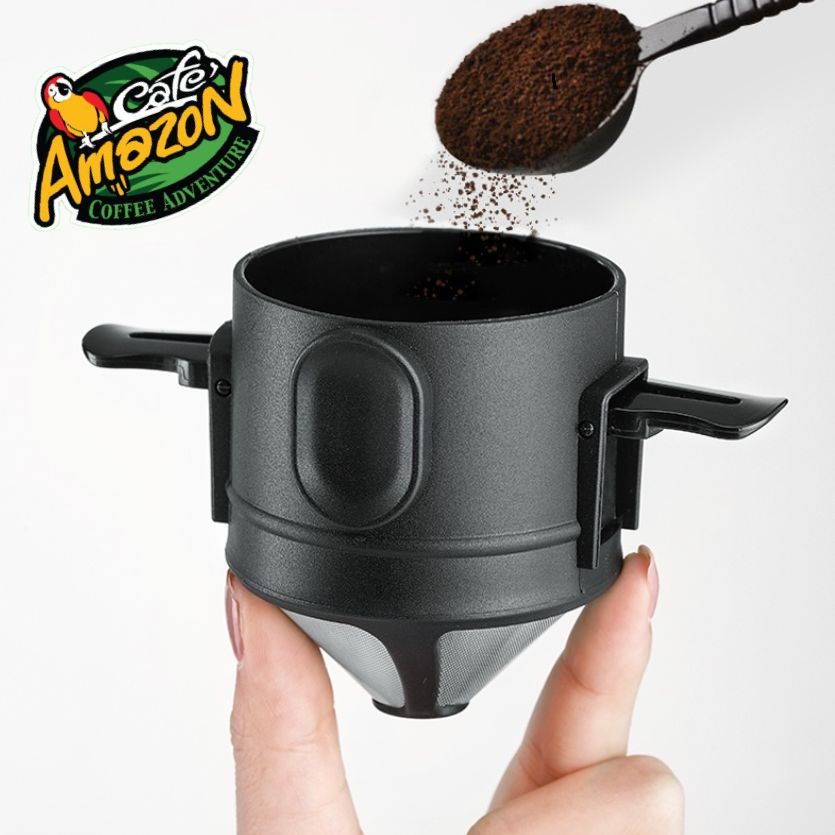[St.Coco Cafe]ที่กรองดริปกาแฟ สแตนเลส แบบพับได้ พกพา Dripper Stainless Steel