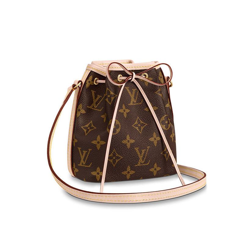 Louis Vuitton/NANO NOE/mini/กระเป๋าสะพาย/กระเป๋าถัง/แท้ 100%