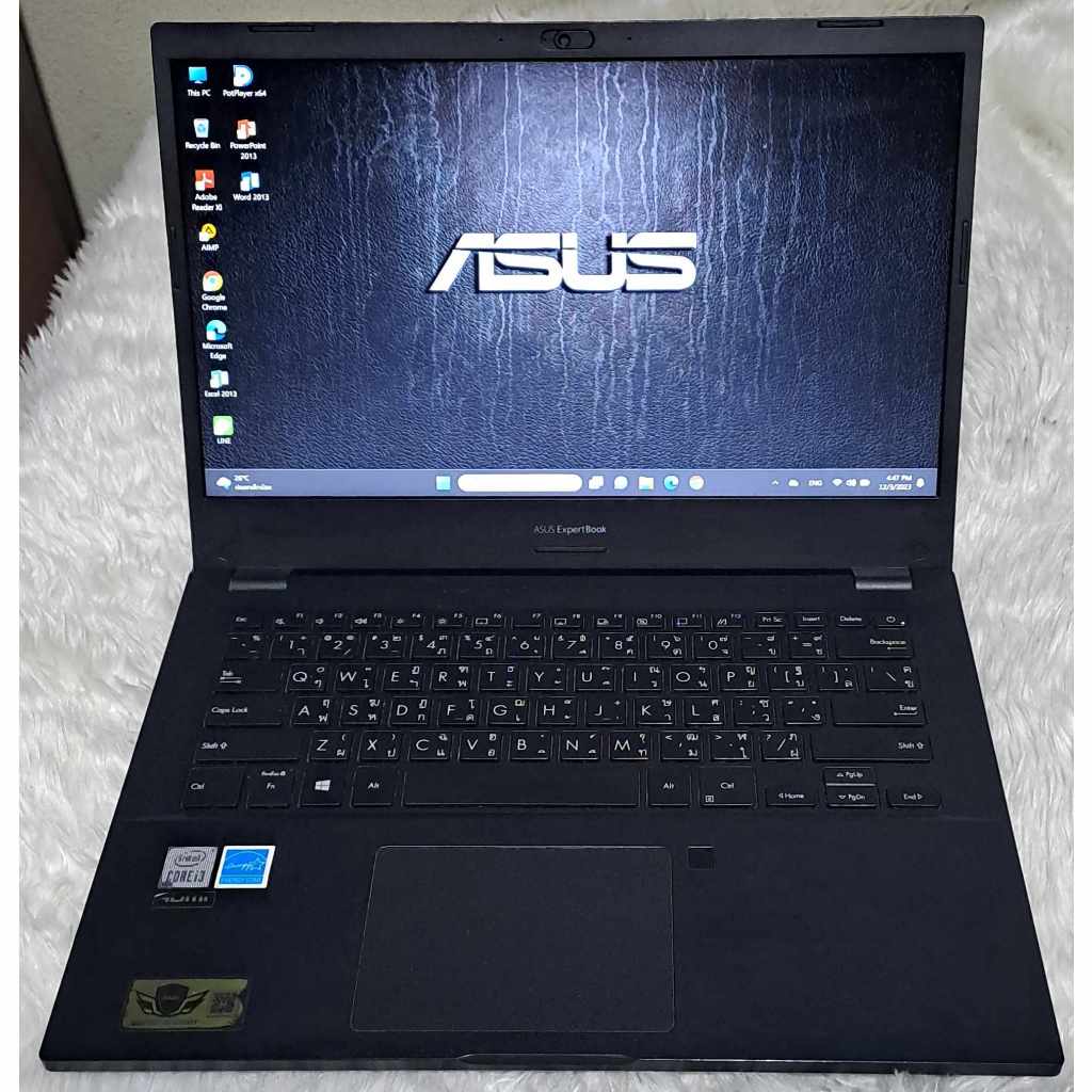 โน๊ตบุ๊คมือสอง  Intel Core i3-10110U   Asus ExpertBook P2451FA-EK2097      จอ 14 inch  บอดี้มีรอย ด้านบนตามรูป