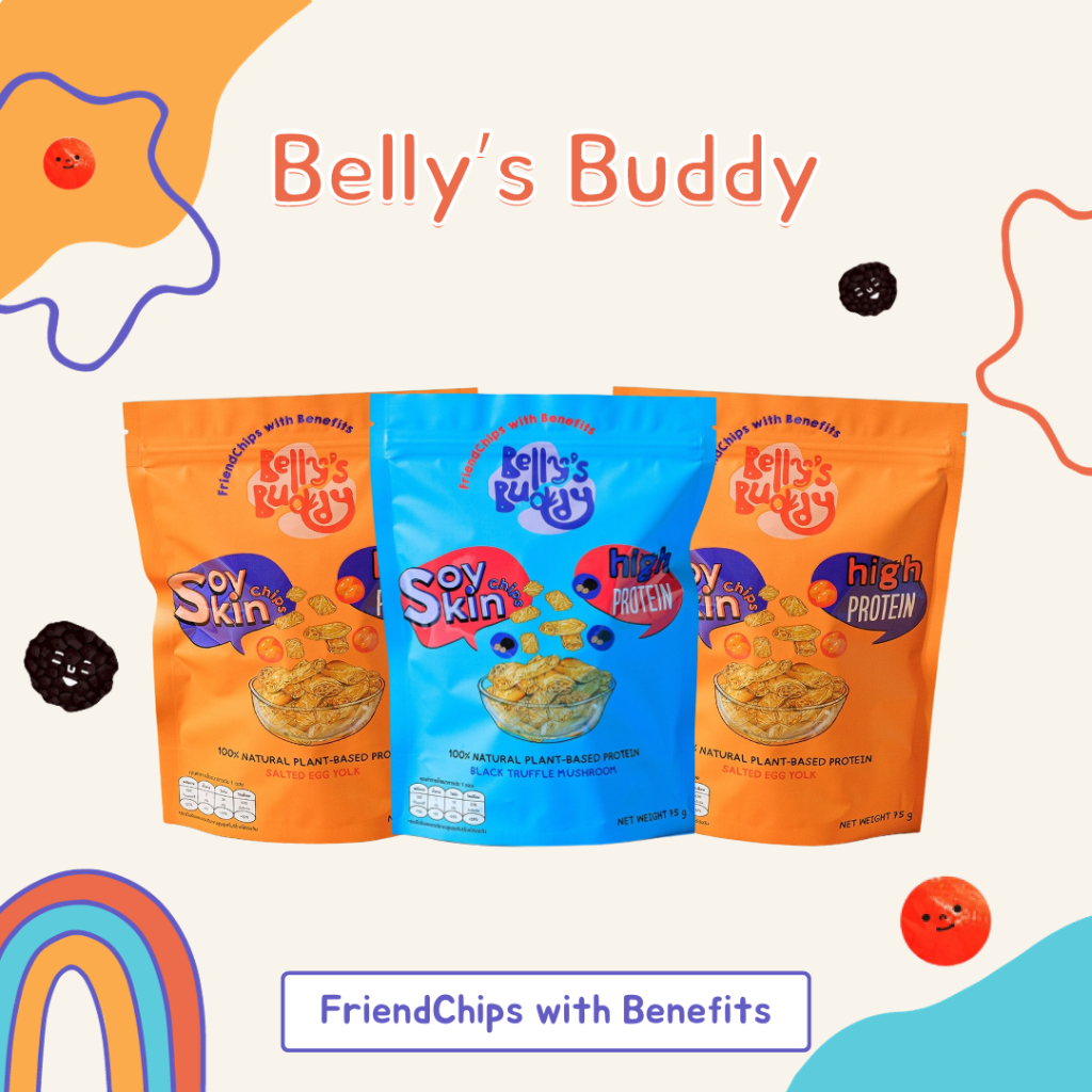 Belly's Buddy - Soy Skin Chips : Bundle of 3 (ฟองเต้าหู้อบกรอบเบลลี่ บัดดี้)
