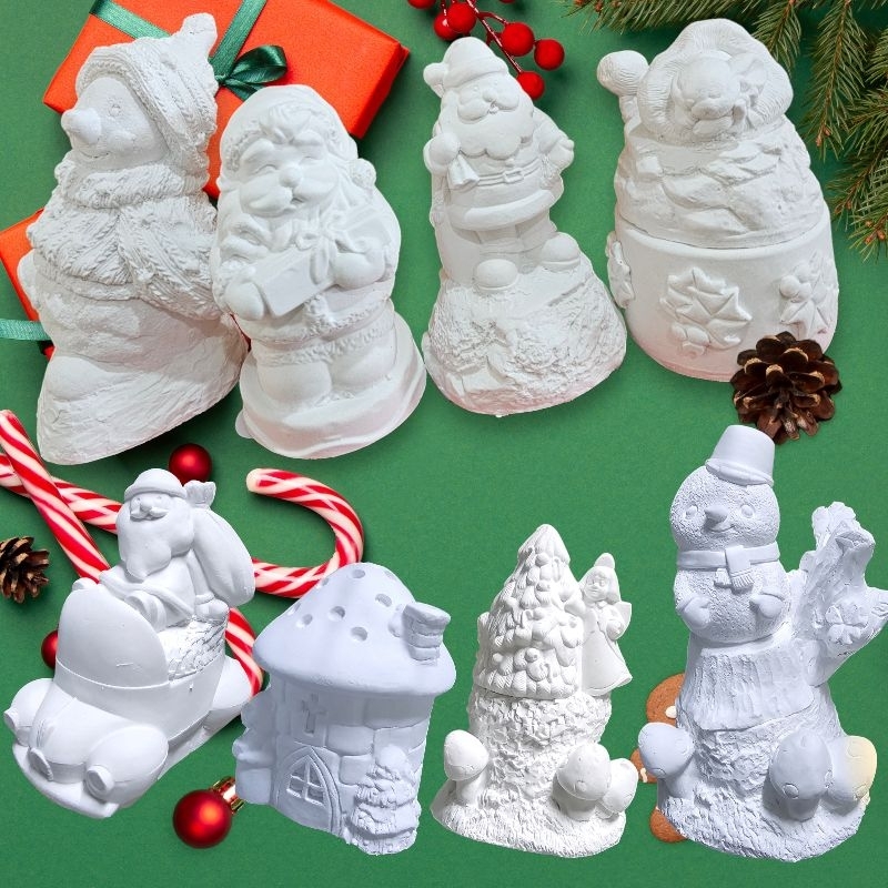 ตุ๊กตาธีมคริสมาสต์ คละแบบ 25 ชิ้น  ขนาด3.5-5 นื้ว คละแบบไม่รวมสี