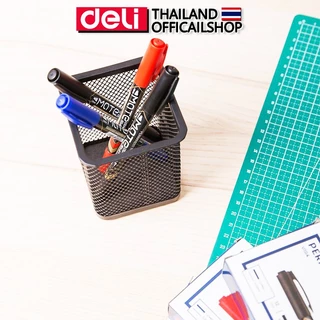 ปากกามาร์คเกอร์ Deli มาร์คเกอร์สีดำ เขียนซีดี เมจิก 2 หัว เขียนโมเดล (0.5mm-1mm) (แพ็ค 1 แท่ง) ปากกาเมจิ