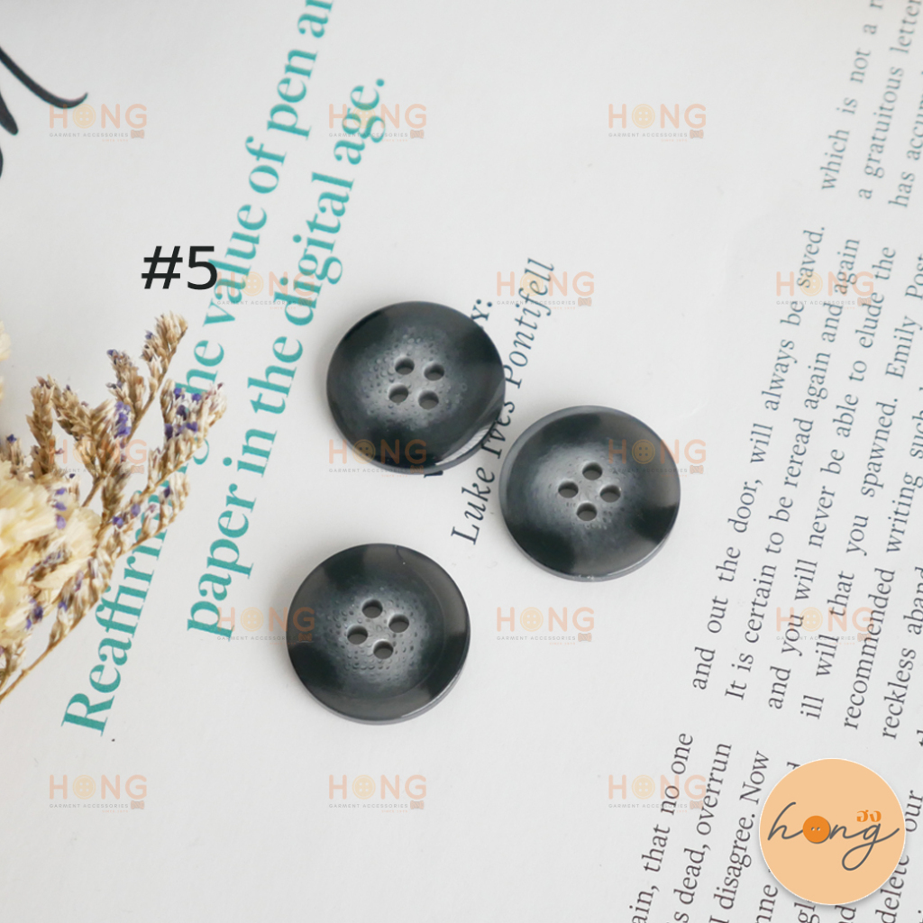 ☑️กระดุมเชิ้ต กระดุมโพลี Polyester Button #TG-02386 มี 2 ขนาด(15mm,20mm) มีทั้งหมด 9 สี บรรจุ 6ชิ้น [พร้อมส่งในไทย] - รูปที่ 4