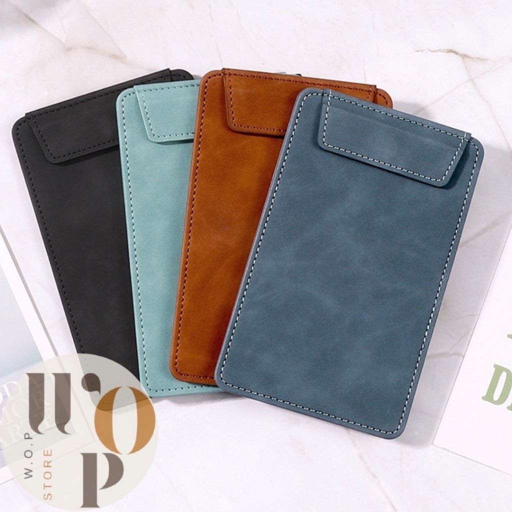 WOP Store  แฟ้มทอนเงินหนังเทียม สมุดเดินบิล สมุดทอนเงิน แฟ้มเดินบิล แฟ้มเซ็นต์บัตรเครดิต ขนาด A6, B6