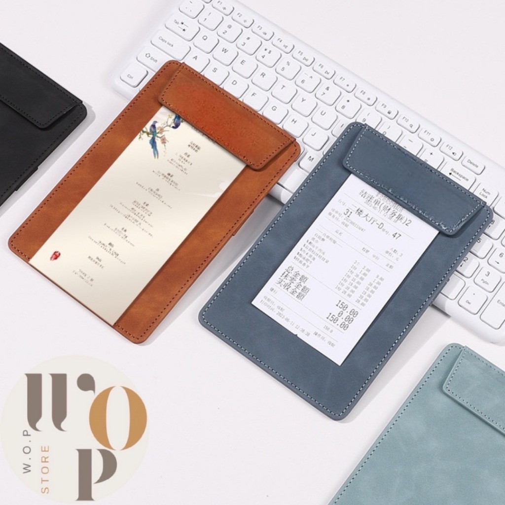 WOP Store  แฟ้มทอนเงินหนังเทียม สมุดเดินบิล สมุดทอนเงิน แฟ้มเดินบิล แฟ้มเซ็นต์บัตรเครดิต ขนาด A6, B6 - รูปที่ 5