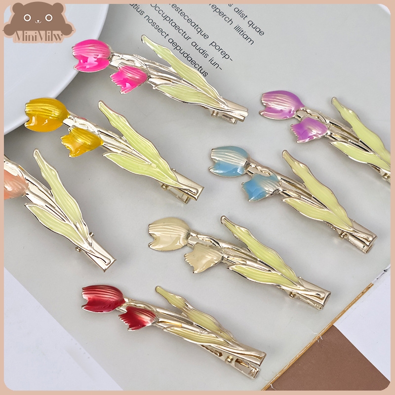 [พร้อมส่ง] กิ๊บติดผมทิวลิป มี 7 สี หวานน่ารัก มินิมอลสไตล์เกาหลี ติดได้หลายลุคหลายโอกาส : MiniMilwʕ•ᴥ•ʔ