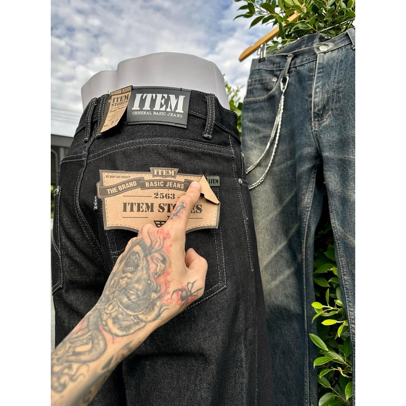 กางเกงยีนส์ ITEM มิทไนท์ตัวใหม่ล่าสุด หมุดหลัง 16oz.(แถมป้าย+ตะขอ)