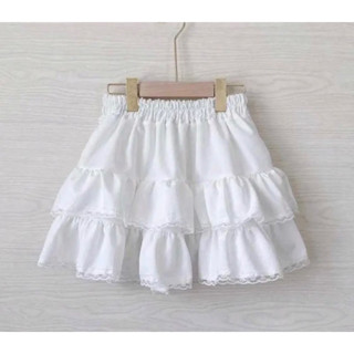 กระโปรงแฟชั่นฟรีไชร์แต่งลูกไม้ไม่มีชับใน