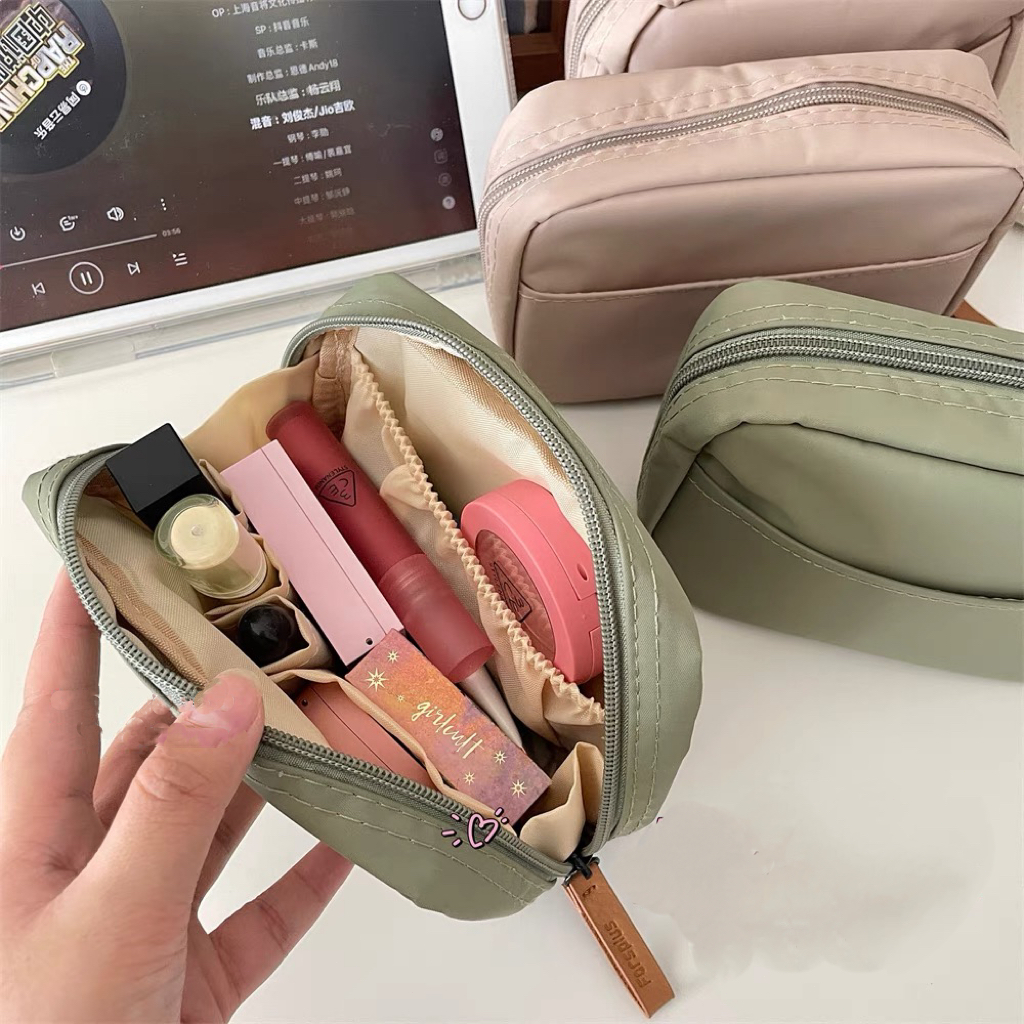 กระเป๋าสตางค์ เรียบง่าย สีทึบ พกพาได้ coinpurse