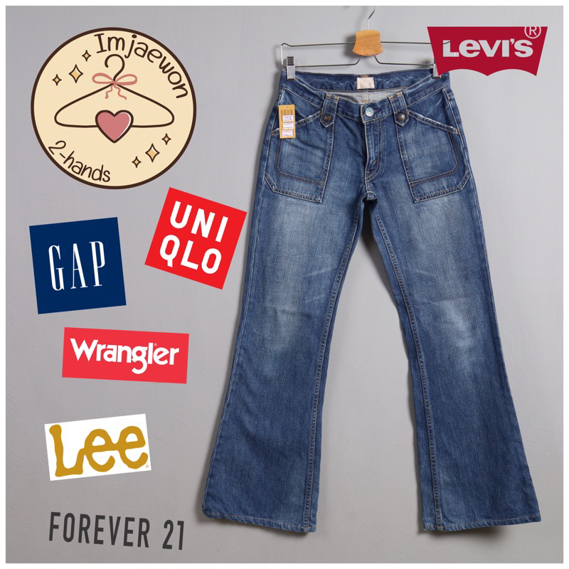 🎁 JN 🎀 กางเกงยีนส์ Update 5/12/66 🌟 เอว 24"-44" Levi's Wrangler Lee GU  มือสอง ซักรีดแล้ว